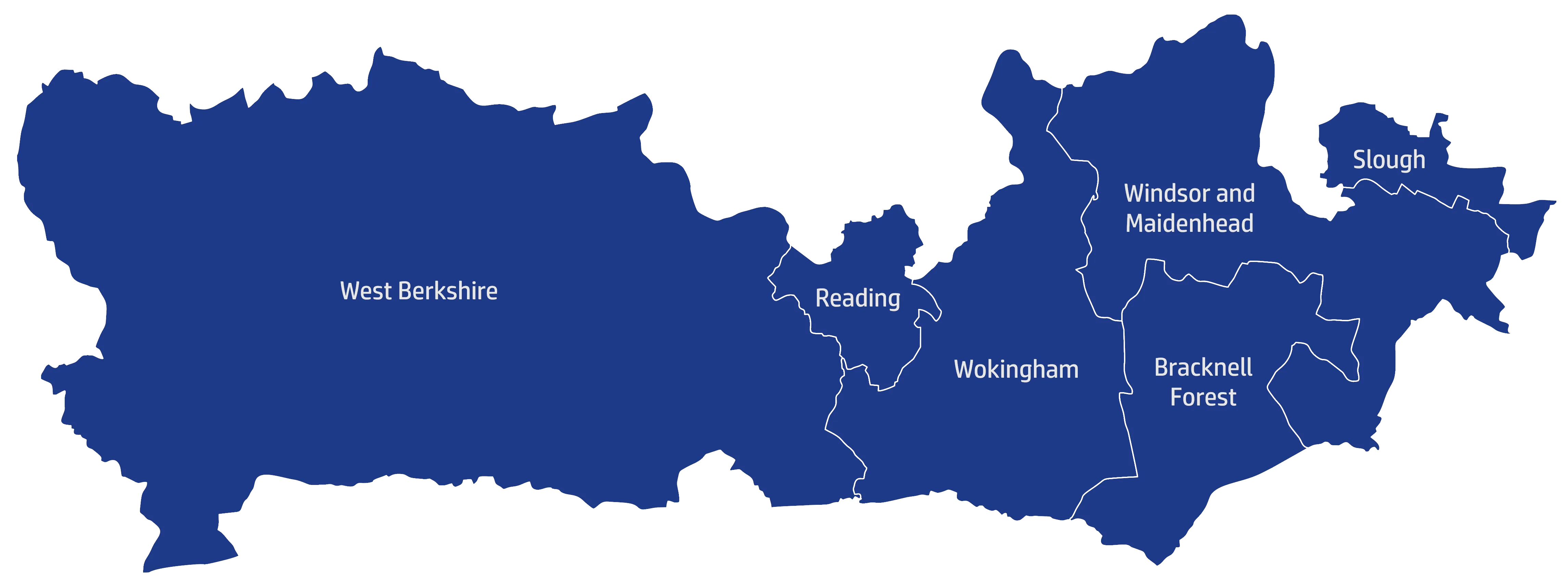 Map of Berkshire showing areas we cover